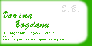 dorina bogdanu business card